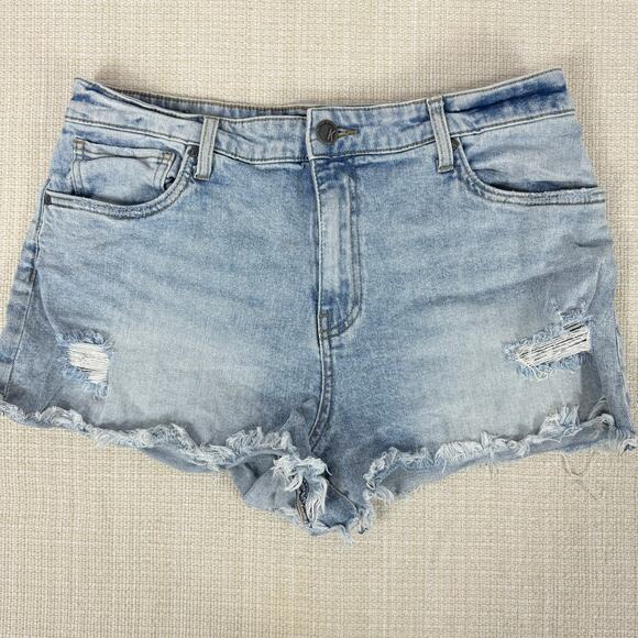 Kut From The Kloth‎ Womens Denim Distressed Cut Off Shorts Sz 12 Jane High Rise - Picture 1 of 7